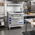 Thumbnail image #2 for Imperial Spec Series Heavy-Duty Commercial Gas Range with 2 Open Burners and 18-Inch Griddle, 36-Inch Modular Countertop Model