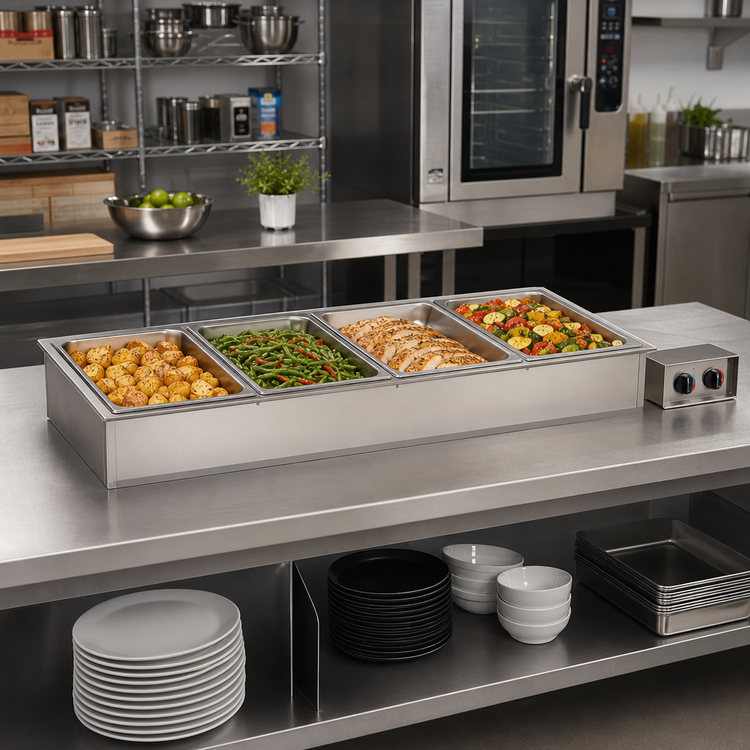 Product image #2 for Alto-Shaam Halo Heat 4-Pan Drop-In Waterless Hot Food Well, 6-3/8-Inch Deep