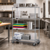 Thumbnail image #2 for Eagle Group 4-Tier Chrome Wire Shelving Dolly Truck, 36 x 21 Inches