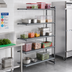 Thumbnail image #2 for Cambro Camshelving Basics Plus 5-Tier Vented Add-On Polymer Shelving Unit, 21 x 42 x 84 Inches, Brushed Graphite
