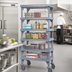 Thumbnail image #2 for Quantum Millenia 5-Shelf Mobile Polymer Shelving Starter Unit, 60W x 24D x 86H, Gray