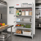 Thumbnail image #3 for Cambro Camshelving® Premium CPA213084S5PKG 5-Tier Solid Polypropylene Shelving Add-On Unit, 21 x 30 x 84 Inches, Speckled Gray