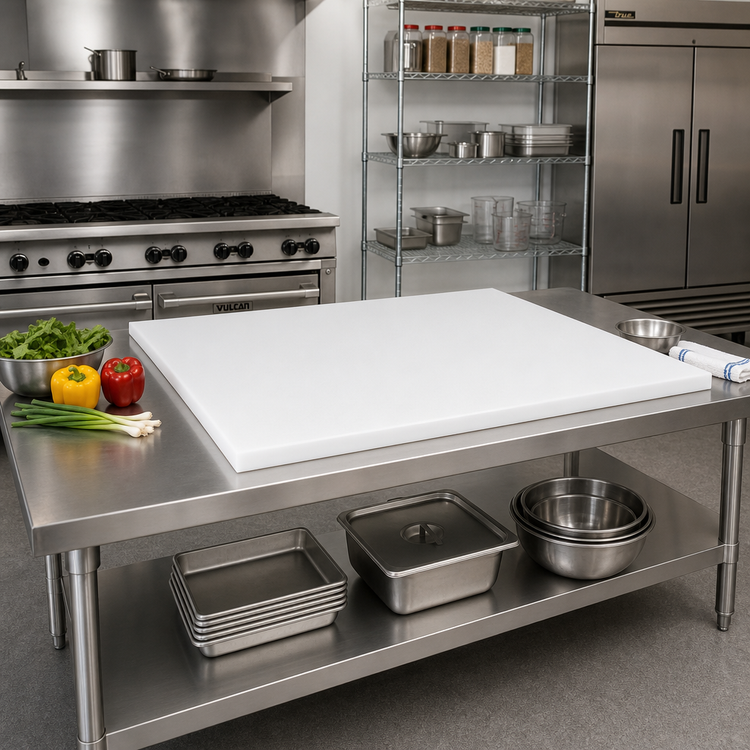 Product image #2 for John Boos 48 x 36 x 1 Inch Reversible Poly Work Table Top