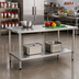 Thumbnail image #2 for Eagle Group Budget Series 48-Inch x 30-Inch 430 Stainless Steel Top Work Table with Adjustable Undershelf