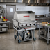 Thumbnail image #2 for Magicater 30-Inch Transportable Liquid Propane Charbroiler with 4 Burners and Roll-Top Hood