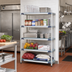 Thumbnail image #2 for MetroMax i 5-Tier Add-On Polymer Shelving Unit with Open Grid Shelves, 42W x 24D x 74H