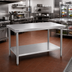 Thumbnail image #2 for Eagle Spec-Master Marine Series 72 Inch x 30 Inch Flat Top Stainless Steel Work Table with Adjustable Galvanized Undershelf