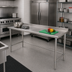 Thumbnail image #2 for BlendPort® Budget Series 72 Inch x 24 Inch 430 Stainless Steel Work Table with Rear Upturn and Tubular Base