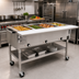 Thumbnail image #2 for Eagle Group 66-Inch Portable Electric Hot Food Table with 4 Dry Wells, Open Shelf Base