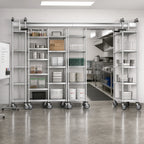 Thumbnail image #2 for Metro TOP-TRACK TTS13NA 13-Foot Overhead Track Set for Mobile Shelving, Hardware Included