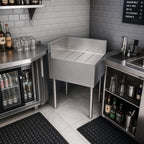 Thumbnail image #2 for Krowne Royal Series KR19-C24L Freestanding Stainless Steel Underbar Corner Drainboard, Left End Return, 24 x 19 x 36-1/2 in.