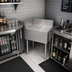 Thumbnail image #2 for Krowne Royal Series Freestanding Stainless Steel Underbar Corner Drainboard with Left End Return, 24 x 19 x 36-1/2 Inches