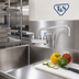 Thumbnail image #2 for T&S Brass B-1112-M Deck-Mounted Workboard Faucet with 10-Inch Swing Nozzle, 4-Inch Centers