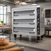 Thumbnail image #2 for BakeMax Four-Deck Electric Artisan Stone Deck Oven, Four Pan Wide, 16 Full-Size Pan Capacity