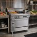 Thumbnail image #2 for Garland Cuisine Series 36-Inch Heavy Duty Natural Gas Range with 2 Open Burners, 18-Inch Griddle, and Convection Oven