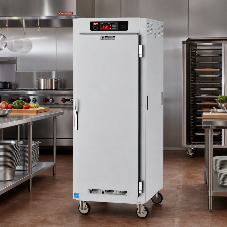 Product image #2 for Metro C5 8 Series Full-Height Mobile Controlled Temperature Heated Holding Cabinet with Solid Doors and Universal Wire Slides