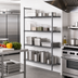 Thumbnail image #2 for Eagle Group Valu-Master 4-Tier Add-On Wire Shelving Unit, 42 x 24 x 63 Inches, Pewter Gray Epoxy