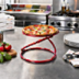 Thumbnail image #2 for Contempo Swirl Red Wrought Iron Round Pizza Stand/Riser, 7-Inch Top Dia.