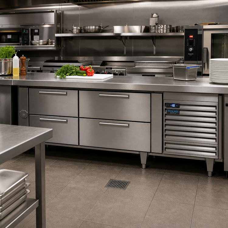 Product image #2 for Polar Cuisine UN17FC72 72-Inch Two-Section Self-Contained Freezer Base with 4 Drawers