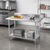 Thumbnail image #2 for Advance Tabco Special Value Series Stainless Steel Work Table with 5-Inch Backsplash and Adjustable Undershelf, 60