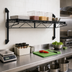 Thumbnail image #2 for Quantum Wall-Mount Cantilever Single Shelf Kit, 30 x 14 Inches, Black Epoxy Antimicrobial Finish