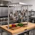 Thumbnail image #2 for John Boos PRTC3 Table-Mounted Square Stainless Steel Pot Rack with 18 Double Hooks
