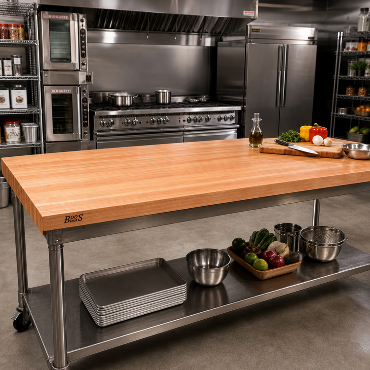 Product image #2 for Boos Block American Cherry Edge Grain Kitchen Countertop with Varnique Finish - 84 x 36 x 3 Inches