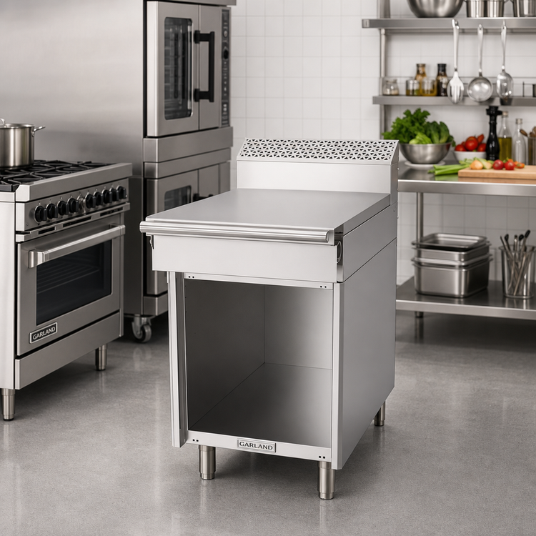 Product image #2 for Garland Cuisine 24-Inch Heavy Duty Stainless Steel Spreader Cabinet with Open Cabinet Base
