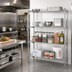 Thumbnail image #2 for Quantum Chrome-Plated Stationary Wire Shelving Starter Kit, 48-Inch Wide x 30-Inch Deep x 54-Inch High, 4-Shelf