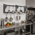 Thumbnail image #2 for Eagle Group 72-Inch Wall-Mounted Stainless Steel Double-Bar Pot Rack