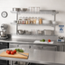 Thumbnail image #2 for Eagle Group QuadTruss 3-Tier Piggyback Wall-Mounted Wire Shelf Kit, 60 x 18 Inches, Chrome