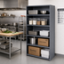 Thumbnail image #2 for Quantum IRONMAN Closed Steel Shelving Unit, 12 x 36 x 75 Inches, 4 Shelves