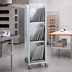 Thumbnail image #2 for Cres Cor Mobile Extruded Sidewall Aluminum Sheet Pan Drying Rack, 36 Pan Capacity, 3-Section, 18 x 26 Inch