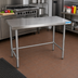 Thumbnail image #2 for BK Resources SVTOB-6024 60-inch x 24-inch Stainless Steel Open Base Flat Top Work Table