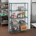 Thumbnail image #2 for EagleGard 4-Tier Stationary Starter Wire Shelving Unit, 72 x 18 x 63 Inches, Hybrid Epoxy Coated