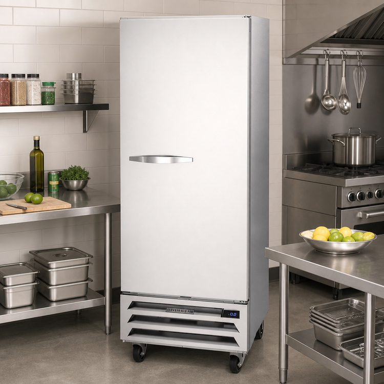 Product image #2 for Beverage-Air Vista® Series 1-Section Bottom-Mount Reach-In Freezer, Solid Door, 11.9 Cu. Ft., 24"W