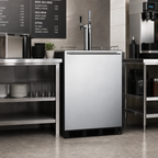Thumbnail image #3 for Summit Commercial SBC58BLBIADACMTWIN ADA Combo Nitro/Cold Brew Coffee Dispenser, 5.5 Cu. Ft., Dual-Tap, Built-In/Freestanding
