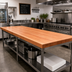 Thumbnail image #2 for Boos Block American Cherry Full-Length Edge Grain Kitchen Countertop, 96 x 42 x 3 Inch, Varnique Finish