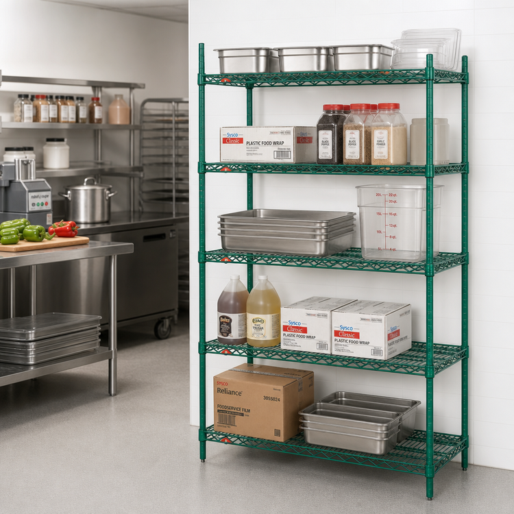Product image #3 for Metro Super Erecta Metroseal 3 Add-On Wire Shelving Unit, 36 x 21 x 74 in, 5 Shelves