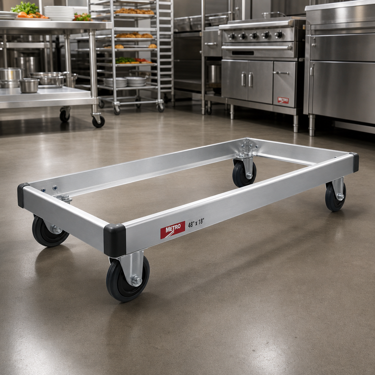 Product image #2 for Metro 48 Inch x 18 Inch Made-to-Order Aluminum Truck Dolly Frame with Wraparound Bumper