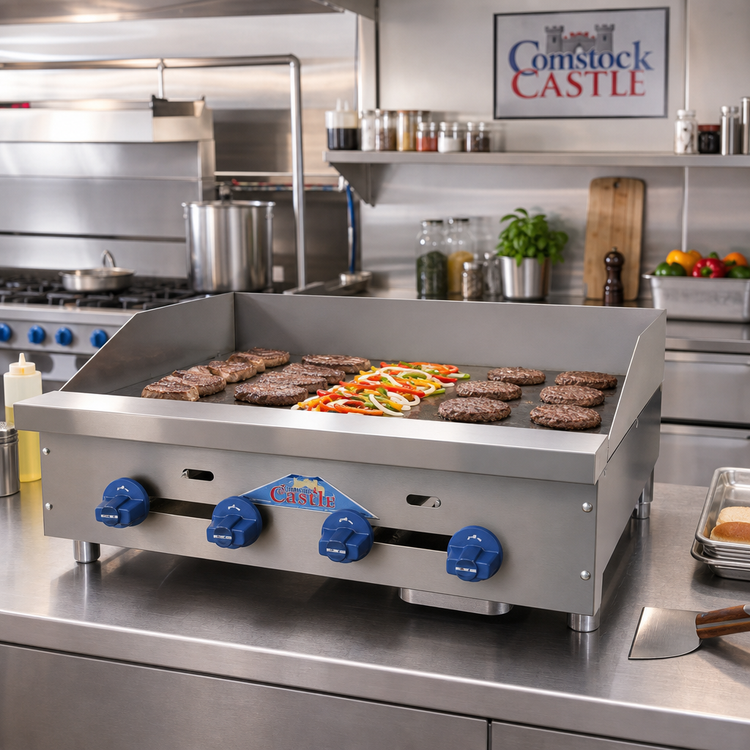 Product image #2 for Comstock-Castle FHP36-36 Countertop Gas Griddle, 36-Inch, 75,000 BTU, Manual Controls