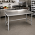 Thumbnail image #2 for Spec-Master Marine Series Stainless Steel Work Table with 4-1/2 Inch Backsplash, 48 x 24 Inches