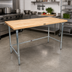 Thumbnail image #2 for BK Resources 60 x 36 Hard Maple Top Work Table with Galvanized Open Base