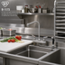Thumbnail image #2 for T&S Brass B-1173 8-Inch Center Deck Mount Workboard Faucet with High-Rise Swivel Gooseneck, 2.2 GPM Aerator, and Side Spray