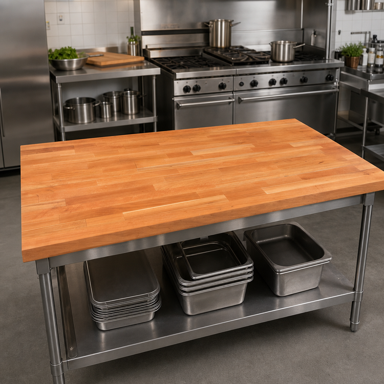 Product image #2 for American Cherry Blended Edge Grain Kitchen Countertop, 60 x 30 x 1-1/2 Inch, Penetrating Oil Finish