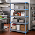 Thumbnail image #2 for Quantum Millenia 4-Shelf Stationary Starter Polymer Shelving Unit, 42 x 24 x 86 Inches
