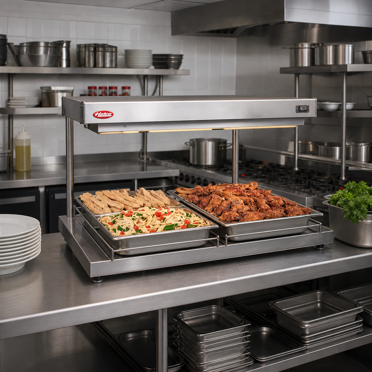Product image #2 for Hatco Glo-Ray Free-Standing Heated Shelf, 18-Inch W x 19.5-Inch D, Stainless Steel Top