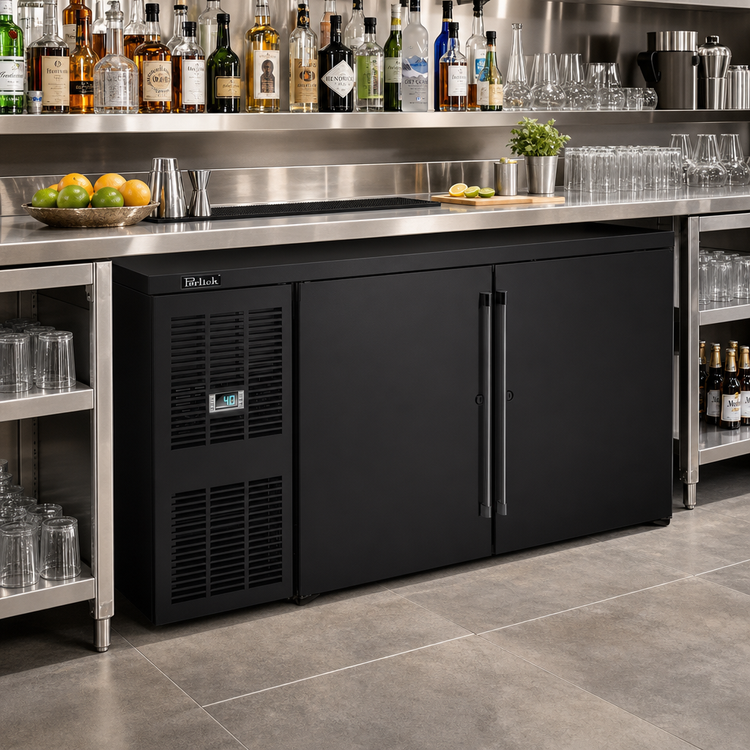 Product image #3 for Perlick BBSLP60 Low Profile Two-Door Self-Contained Back Bar Refrigerator, 60 Inch, 13.3 Cu. Ft.
