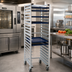 Thumbnail image #2 for New Age U-Type Mobile Full-Height Front-Load Nesting Aluminum Bun Pan Rack, 20-Pan Capacity