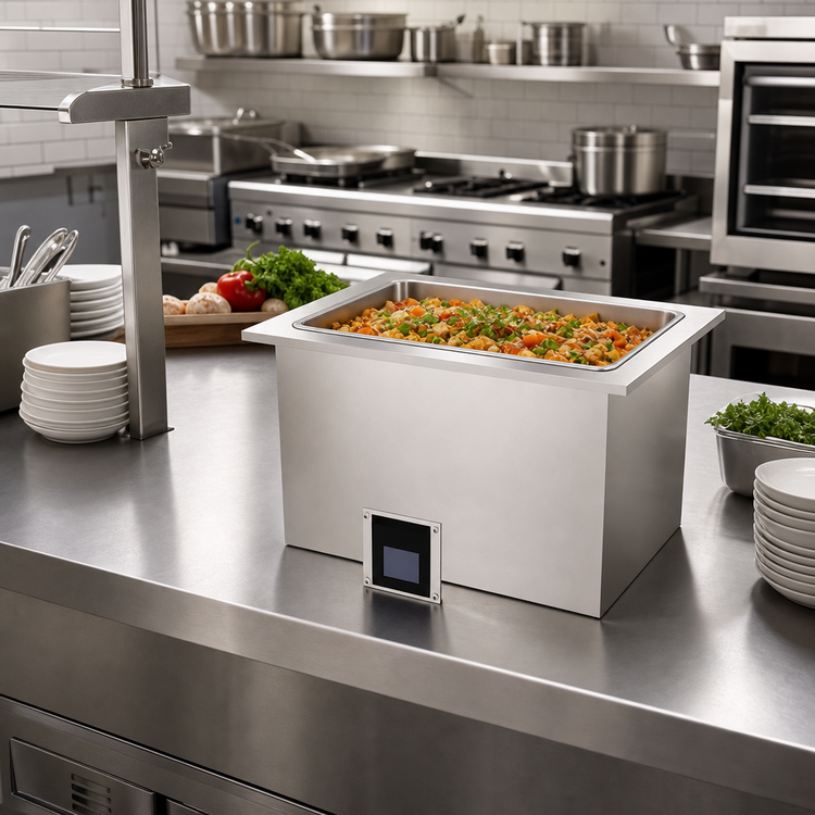 Product image #2 for Duke Manufacturing Slimline Waterless Drop-In Electric Hot Food Well with 1 Full-Size Pan